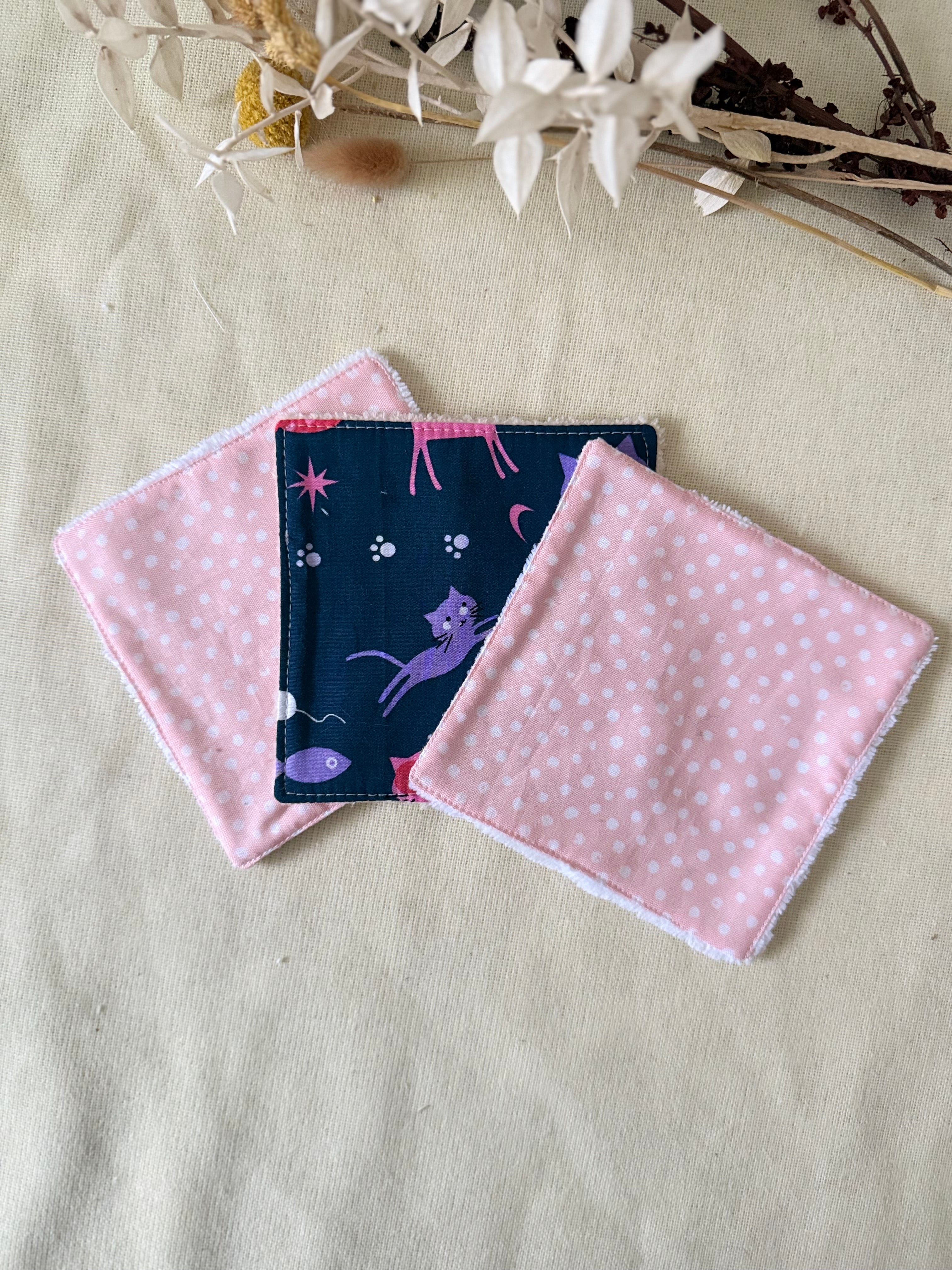 Lingettes lavables x3