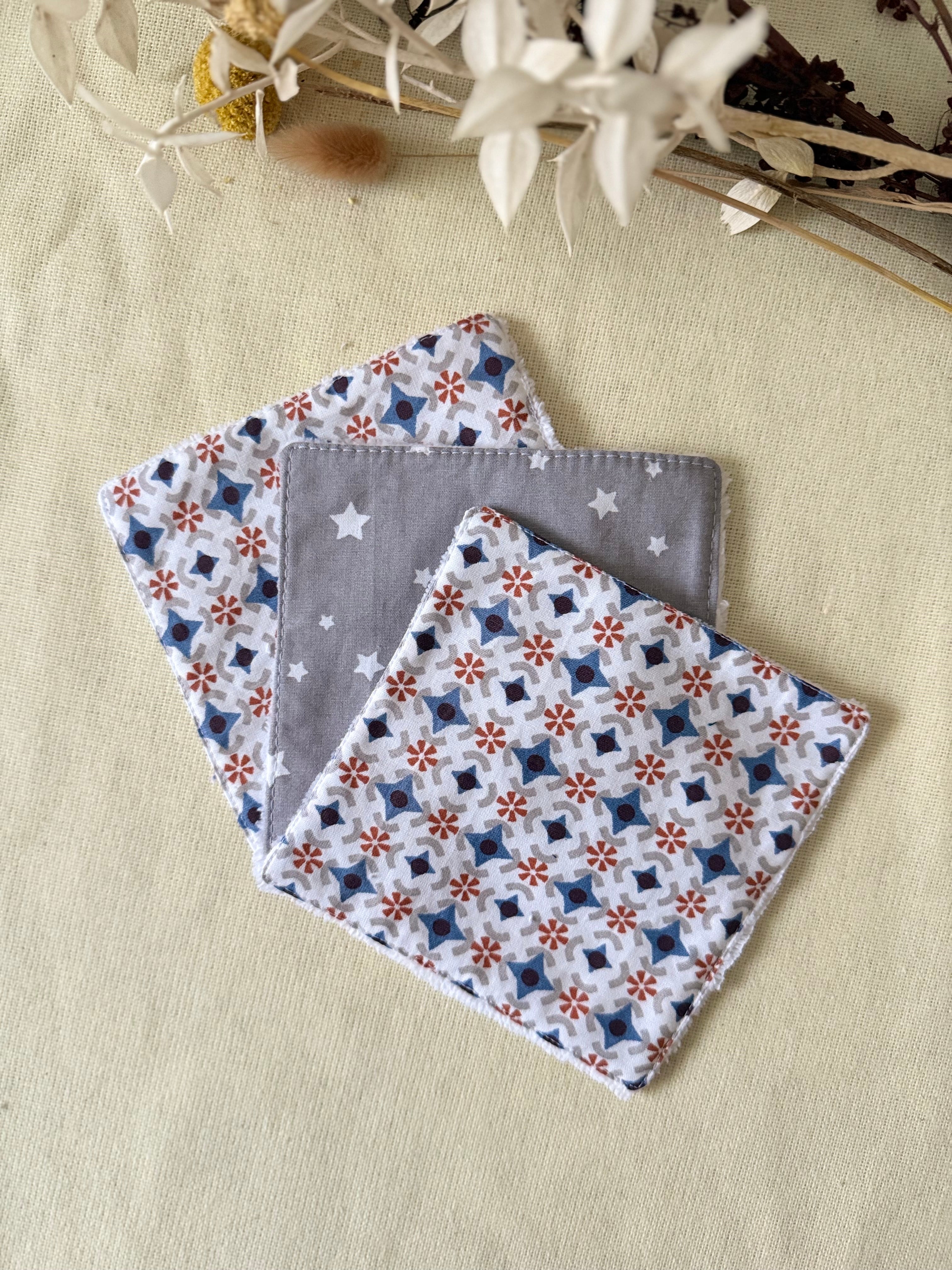 Lingettes lavables x3