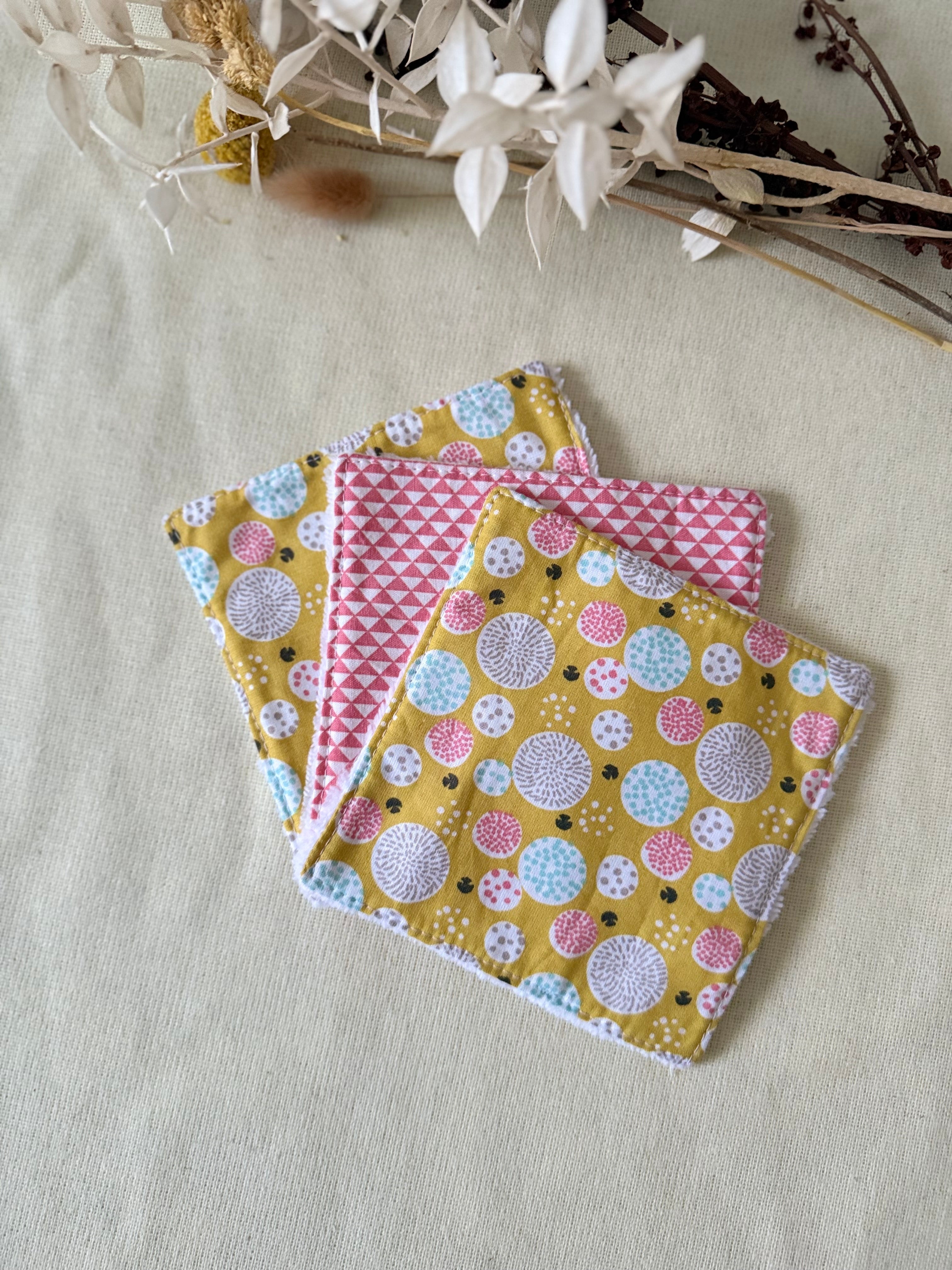 Lingettes lavables x3