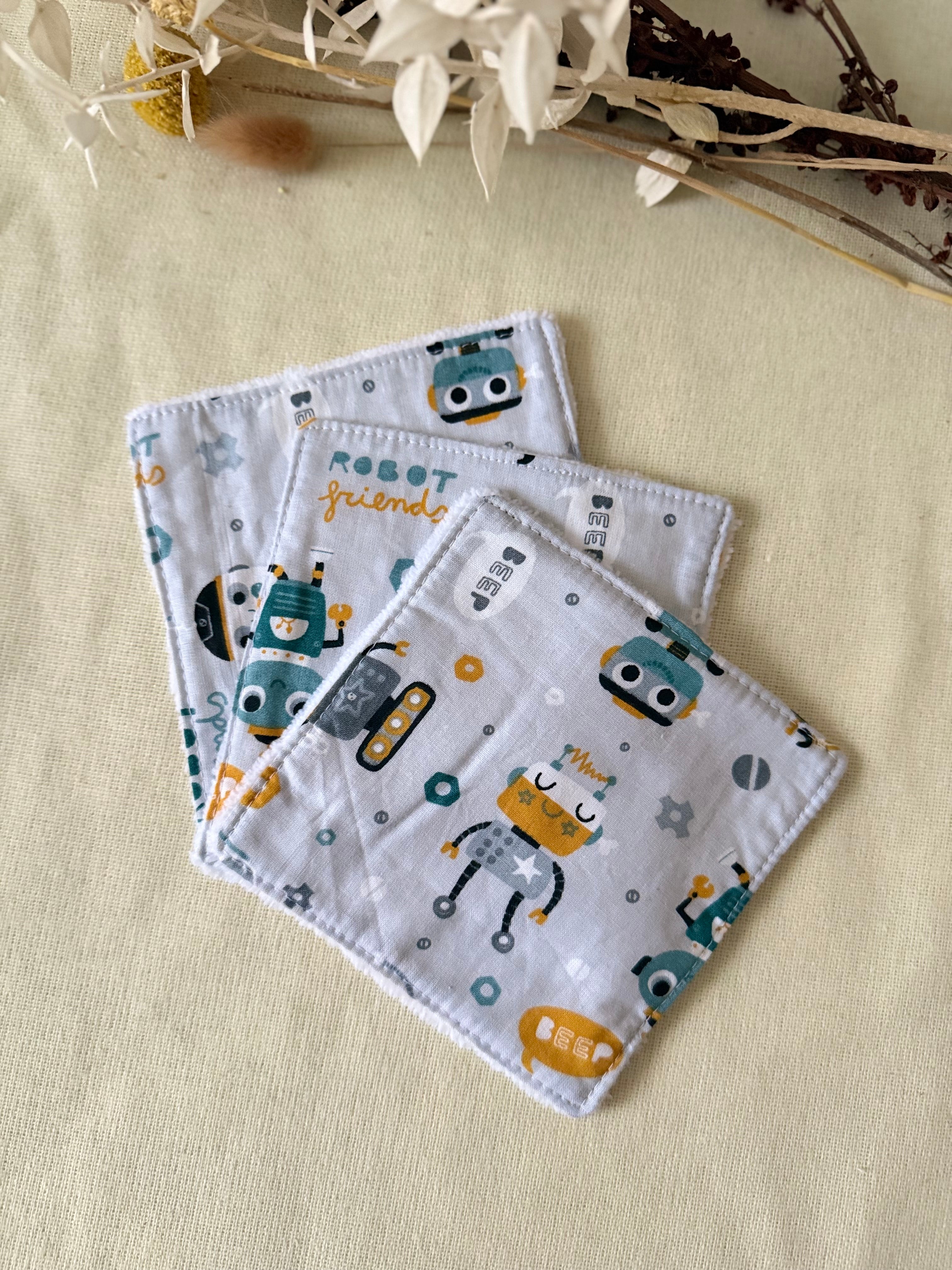 Lingettes lavables x3