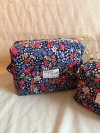 Trousse matelassée bleue
