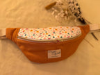Sac banane en lin orange